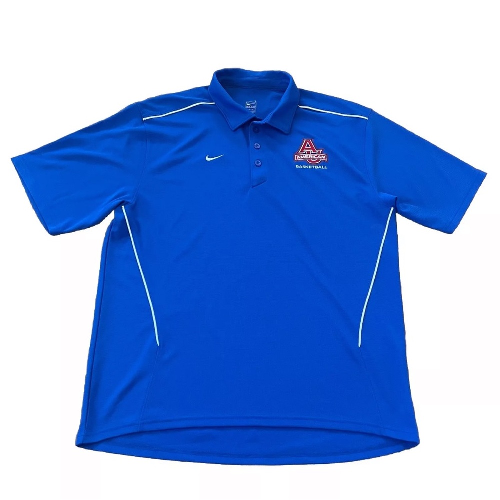 Nike Fit DRY American University Team Basketball Polo Shirt Size Large